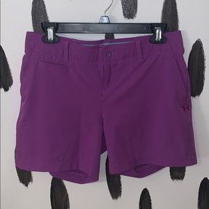 Purple Under Armour golf shorts size 6